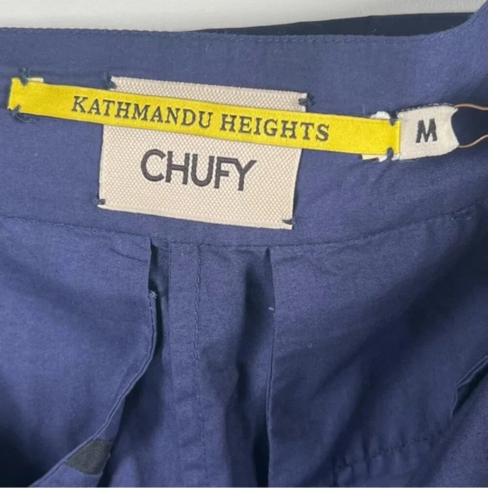 NWT CHUFY KATHMANDU HEIGHTS Keket Shorts  Pleated Navy Boho‎ Belted Tie MEDIUM